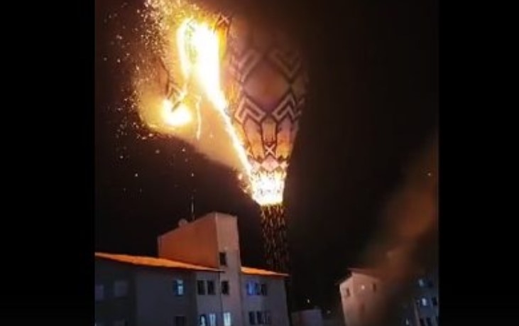 VIDEO: Globo aerostático en llamas cae sobre edificio en Brasil – Cinco  Radio