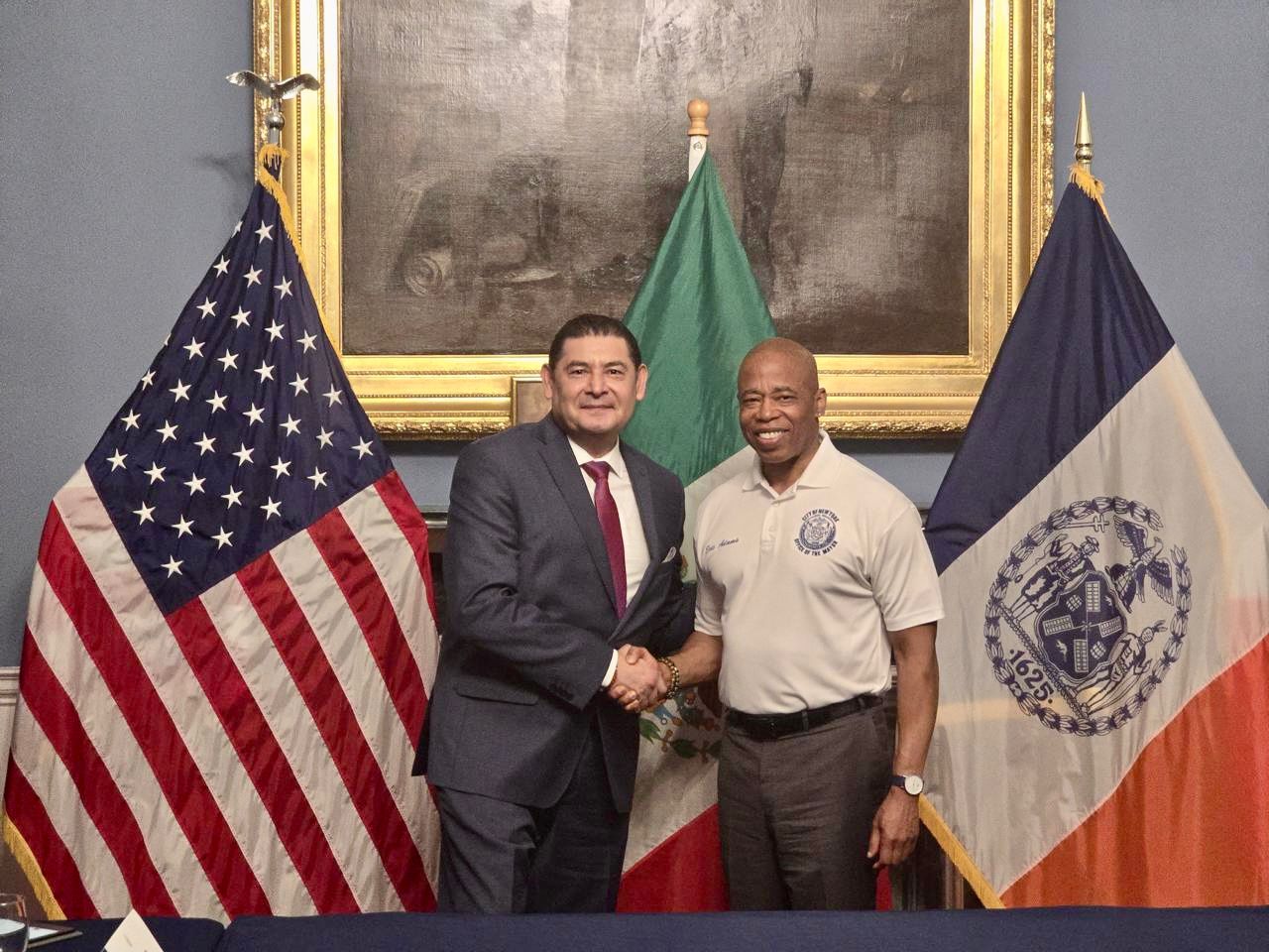 El Gobernador Electo de Puebla en la Alcaldía de Nueva York