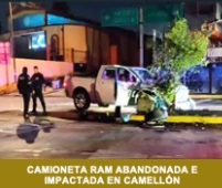 La camioneta del ahora occiso, fue encontrada sobre el camellón de Esteban de Antuñano, entre la 25 y 27 Poniente