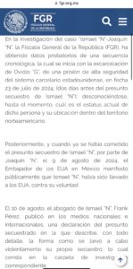 Parte inicial del comunicado