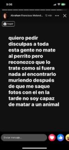 Su "disculpa".