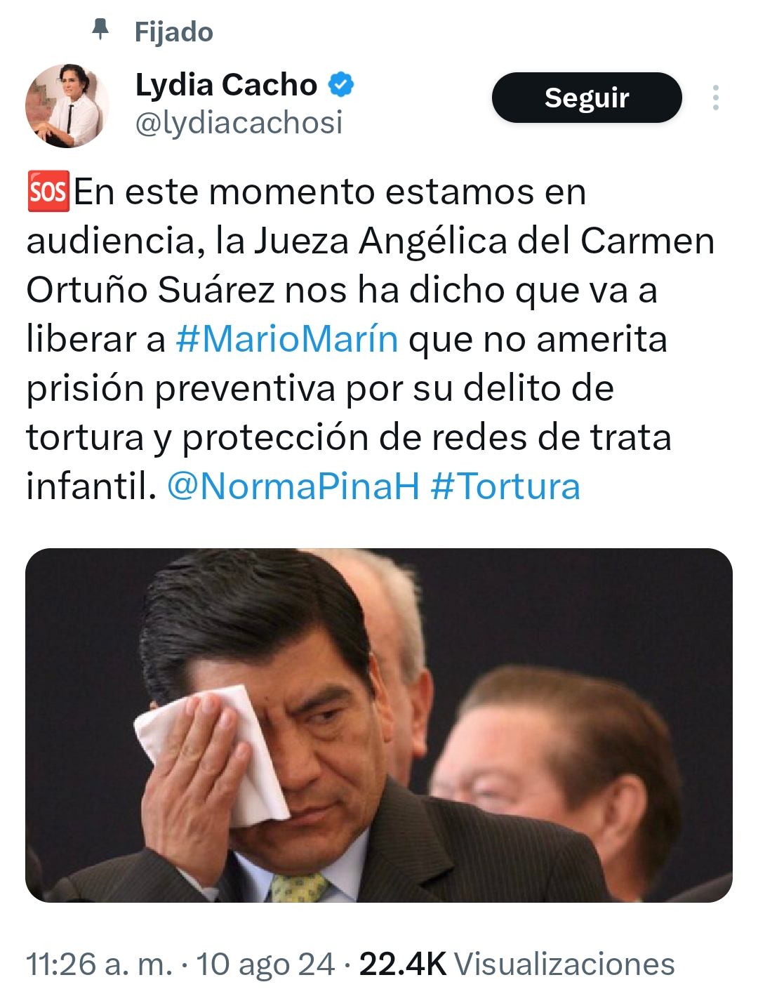 En su cuenta X, la periodista adelantó la posibilidad de libertad de a MMT