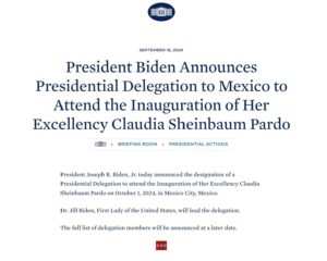 Confirmación del Presidente Biden