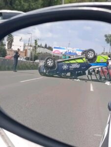 La patrulla quedó inservible