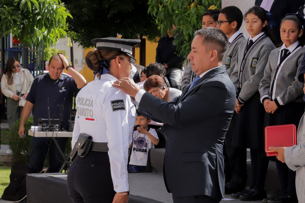 Promoción de policías en San Andrés Cholula