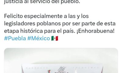 Felicitación del mandatario poblano