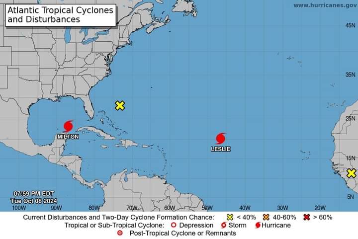 Tres huracanes al mismo tiempo en México