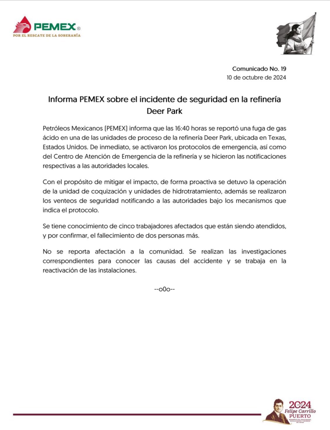 Comunicado Oficial