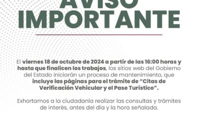 Aviso Importante