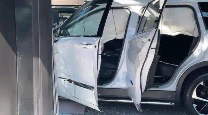 Camioneta accidentada