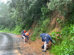 Trabajadores en la zona