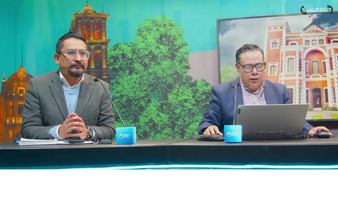 Odilón Larios y Luis Gabriel Velázquez durante el Noticiario Buenos Días