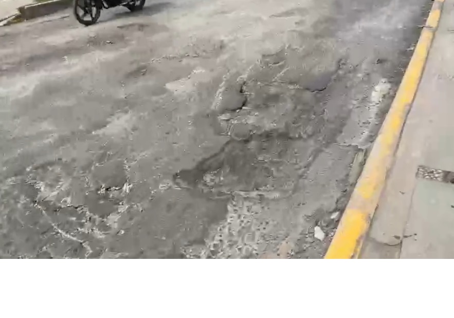 Pésimas condiciones del pavimento