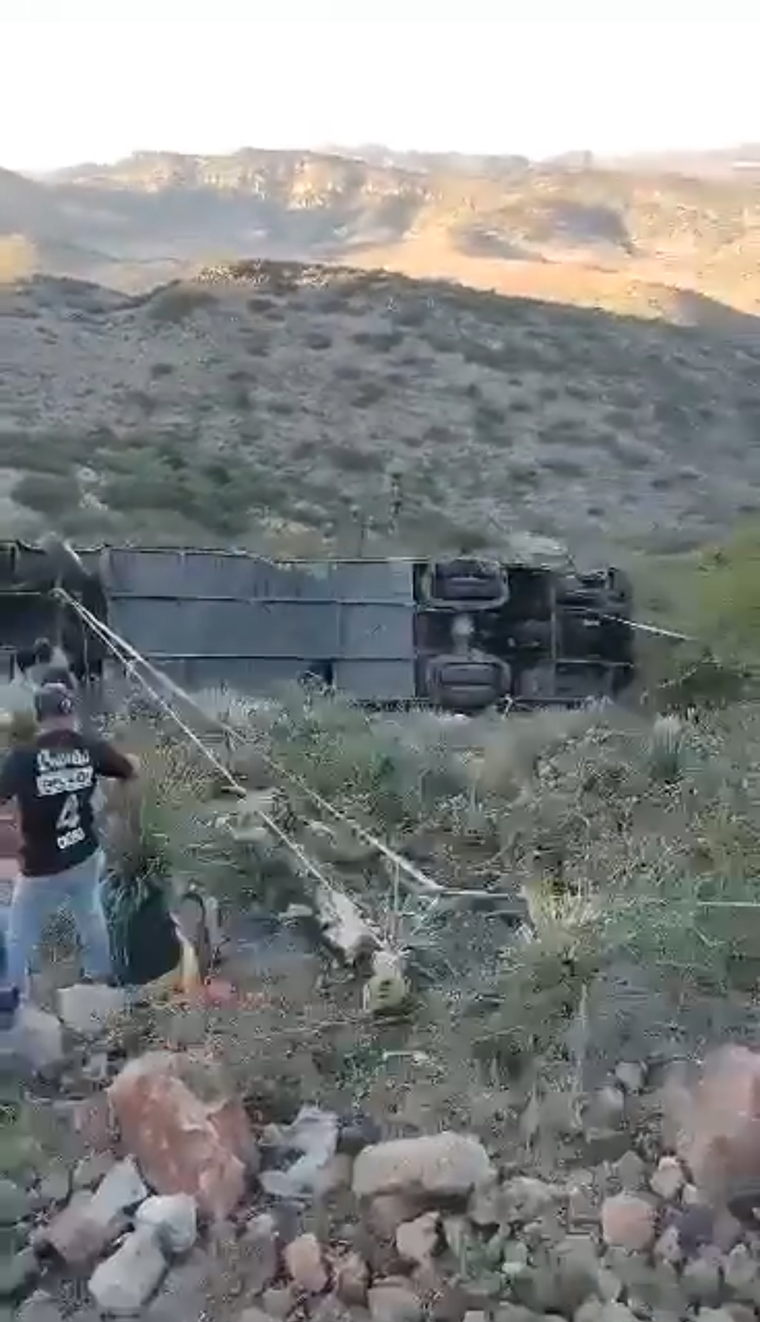 Así quedó el camión