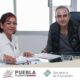 Lideresa Carolina Reyes Arroyo con el Secretario de Educación Jorge Charbel Estefan Chidiac