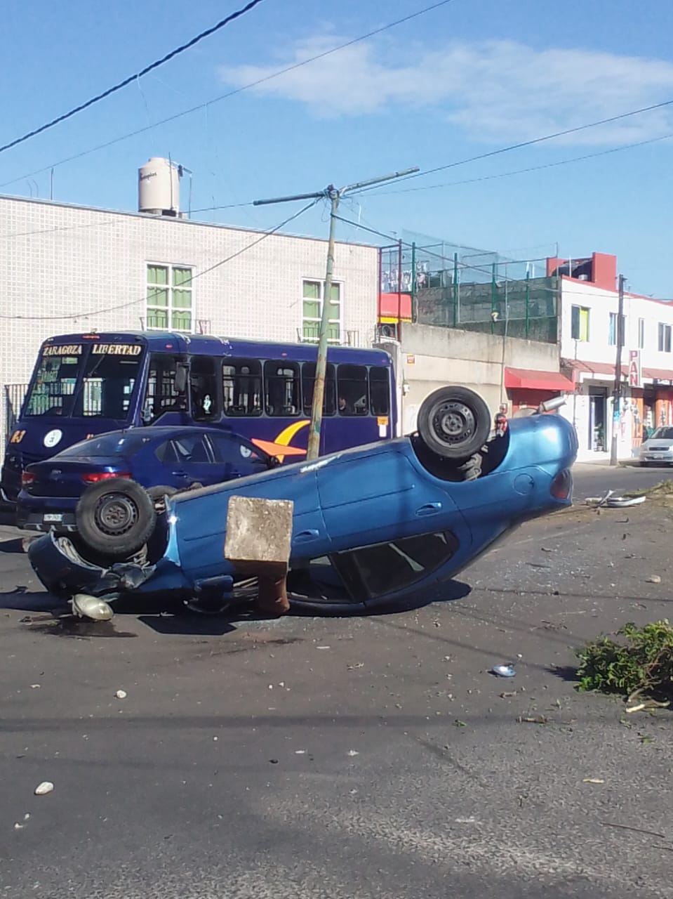 Aparatoso percance en esta colonia de la Zaragoza