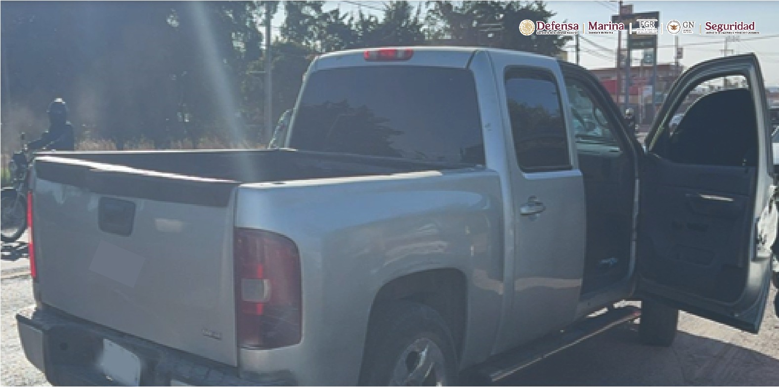 Camioneta asegurada al huachicoleo en Tlaxcala