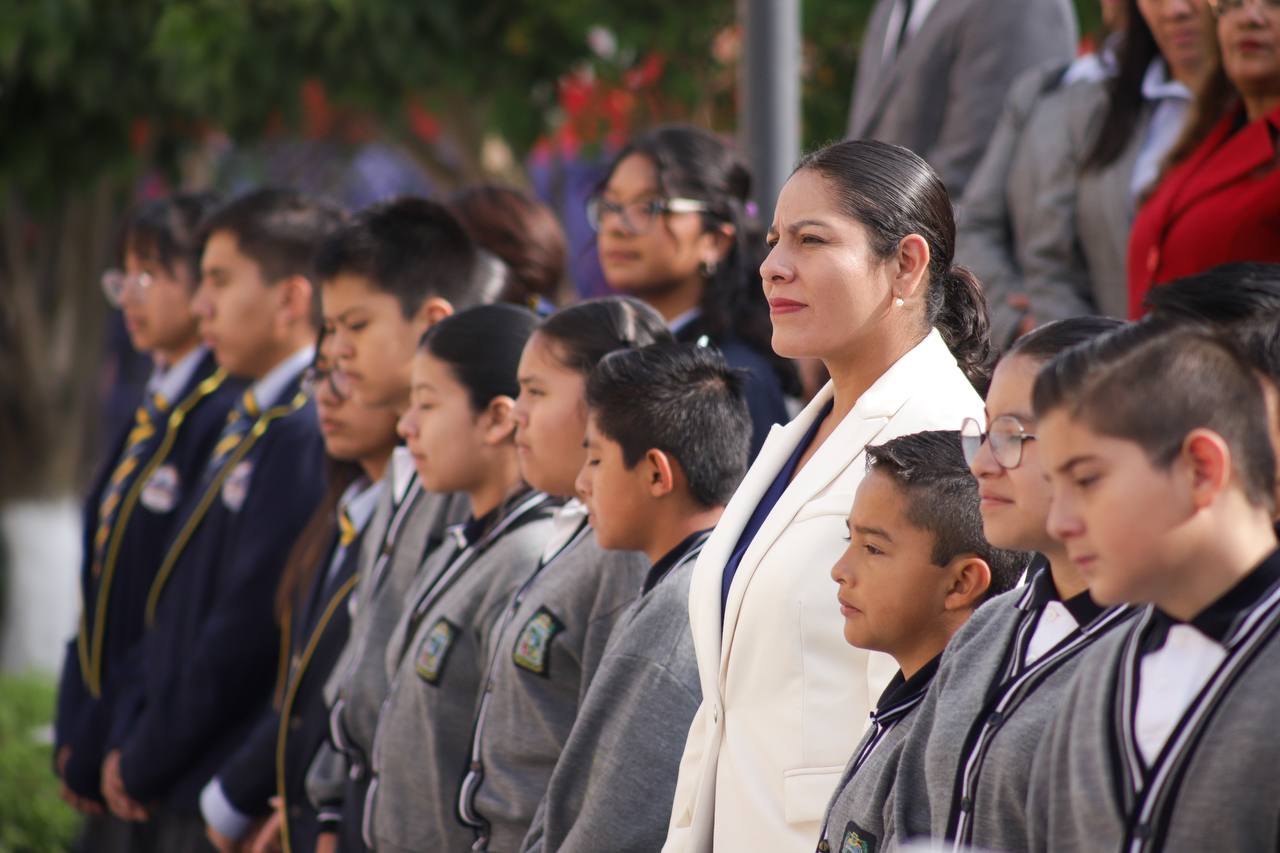 Primera Ceremonia Cívica de Lupita Cuautle como Alcaldesa de San Andrés Cholula