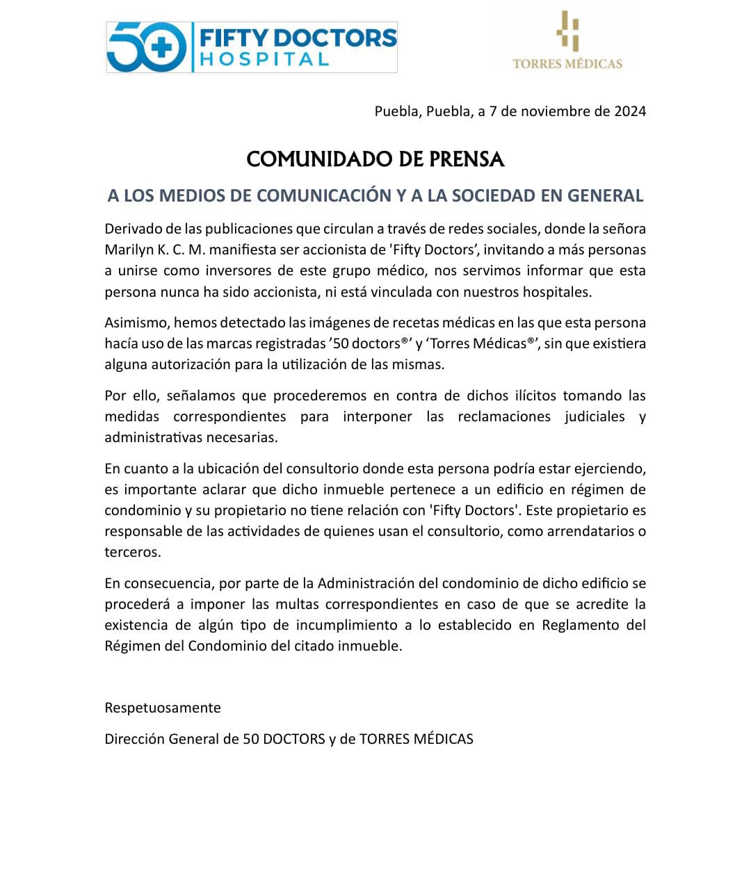 Comunicado Oficial 