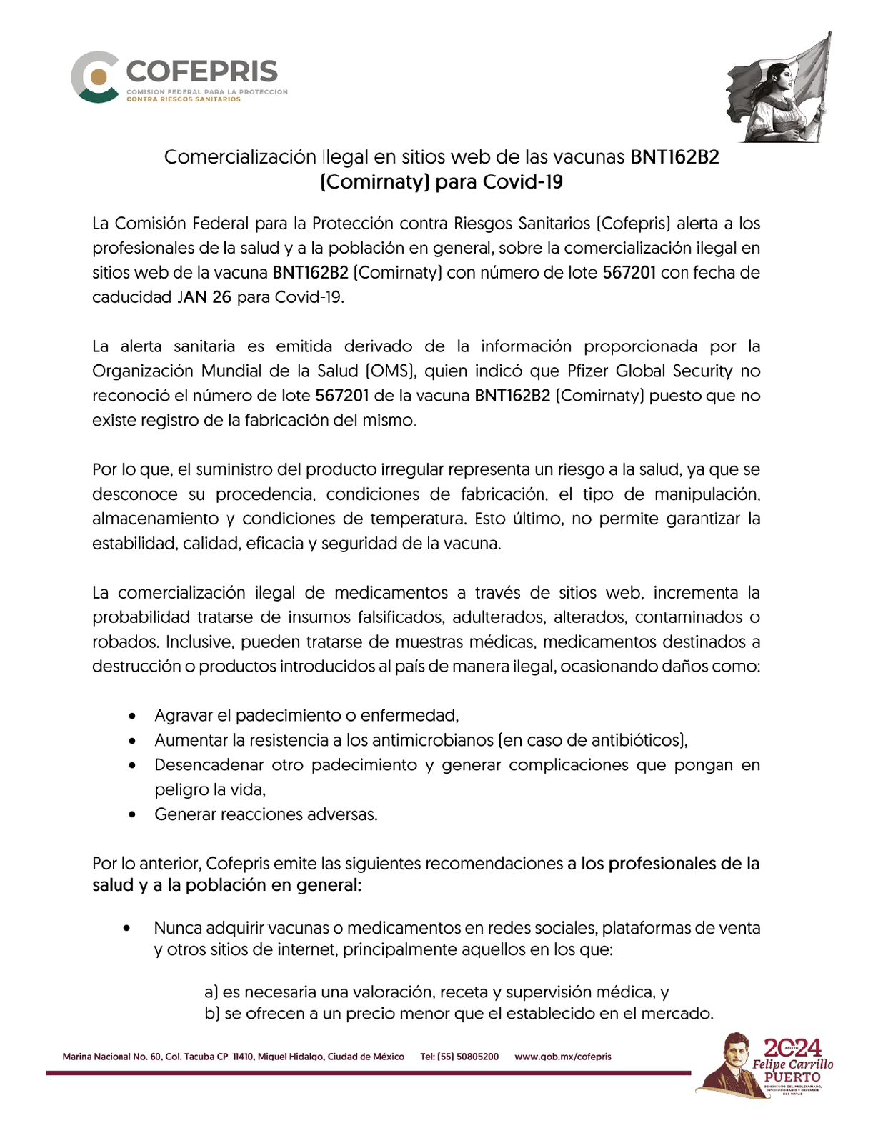 Comunicado oficial