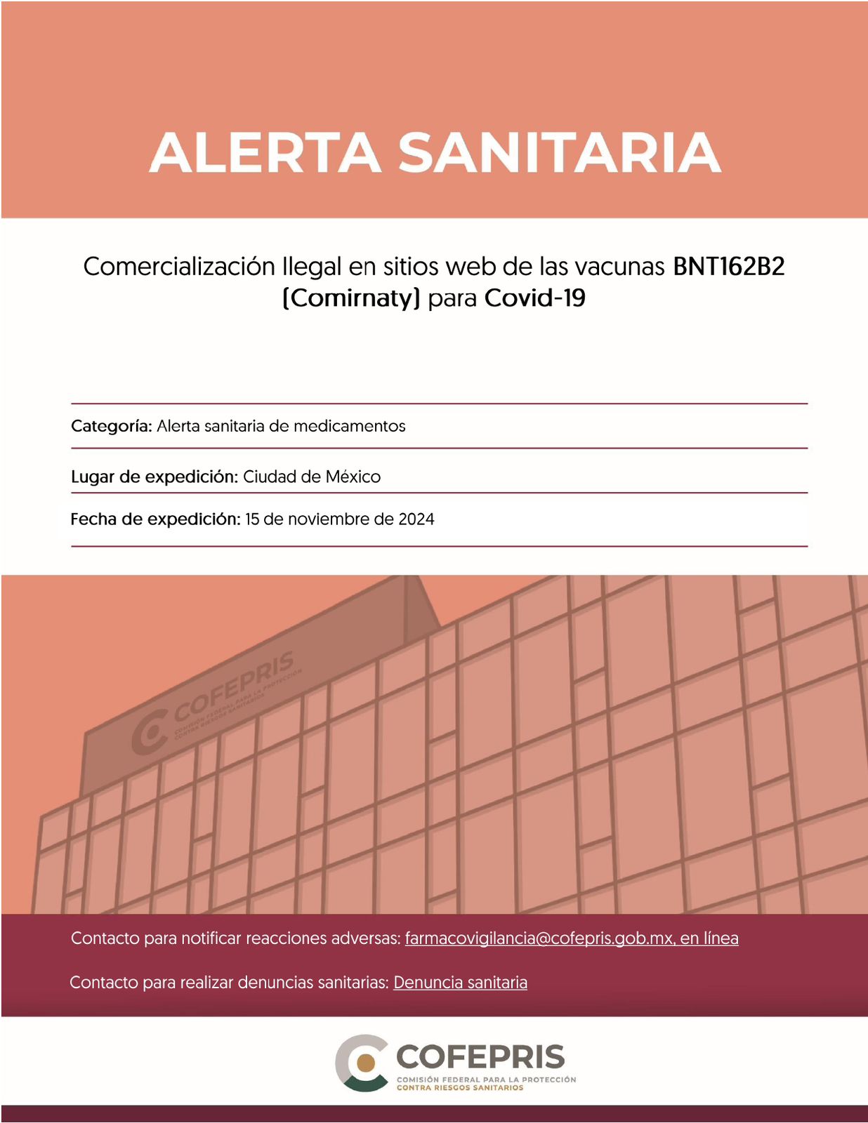 Alerta sanitaria