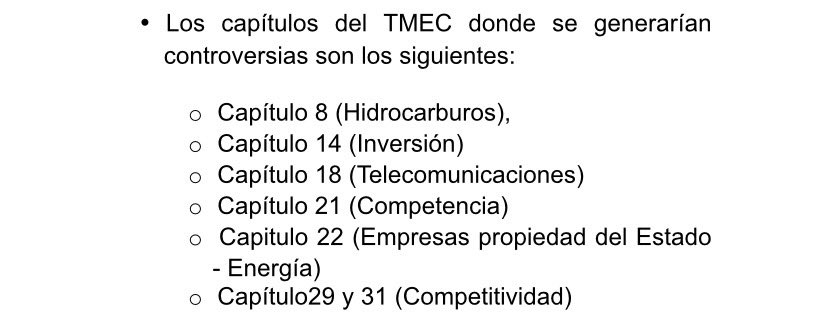 Temas a tomar en cuenta
