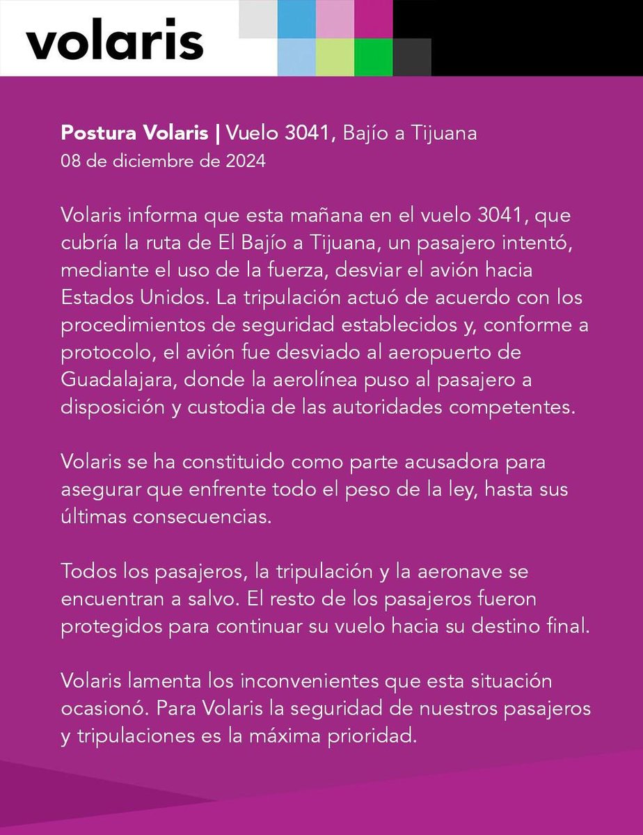 Comunicado Oficial de Volaris
