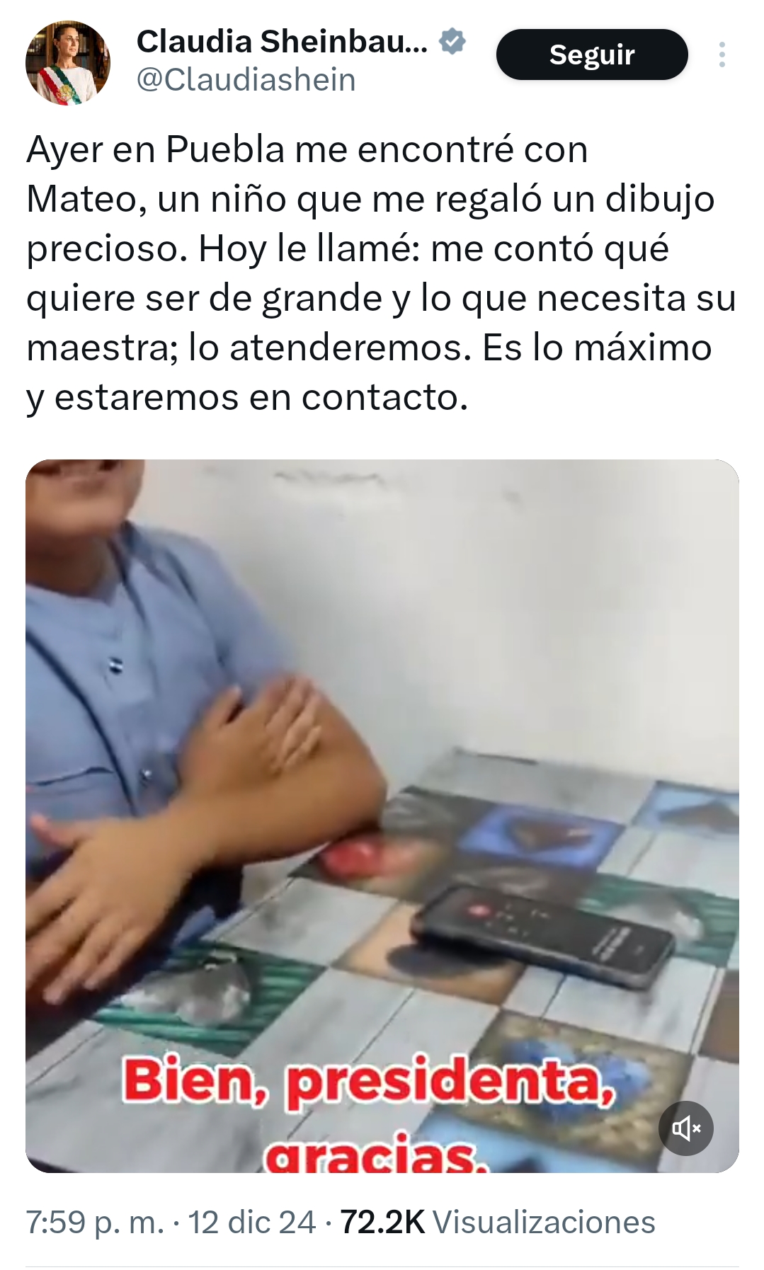 Singular llamada comentada en X