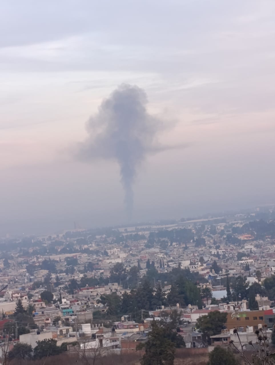 Desde el sur de la ciudad se observó el siniestro
