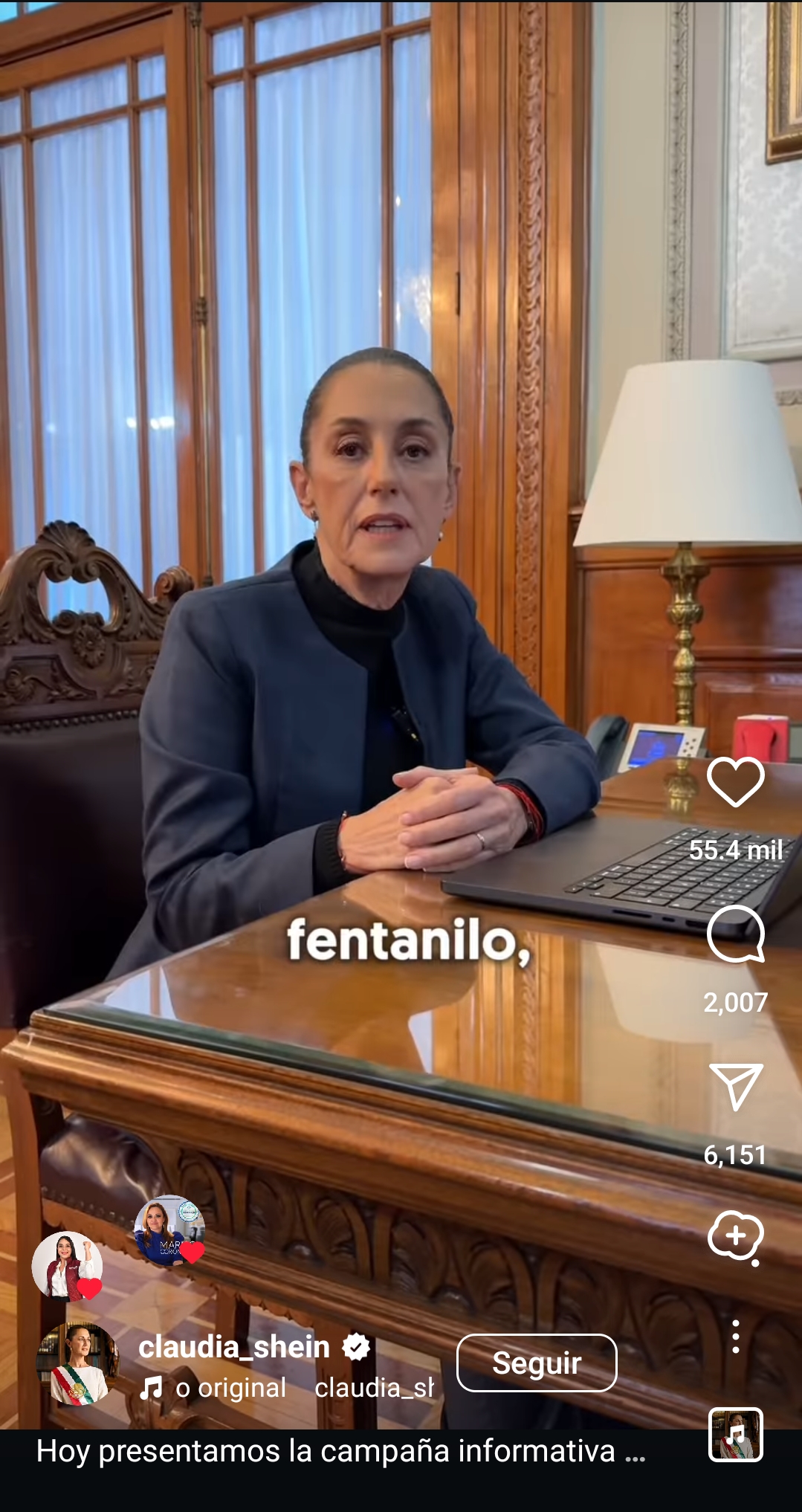 Decidida a combatir al fentanilo