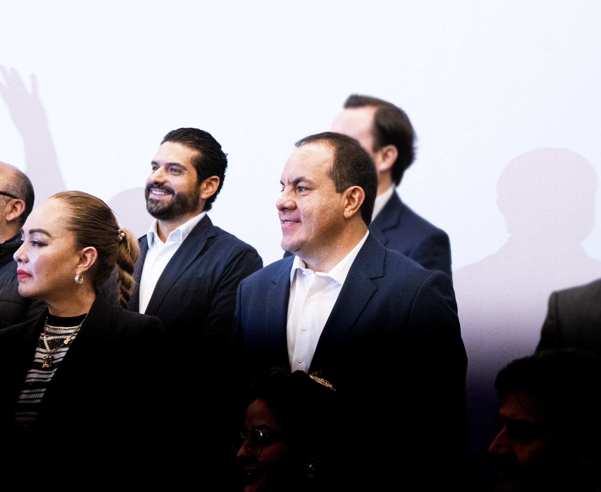 Aquí, durante su visita a Puebla