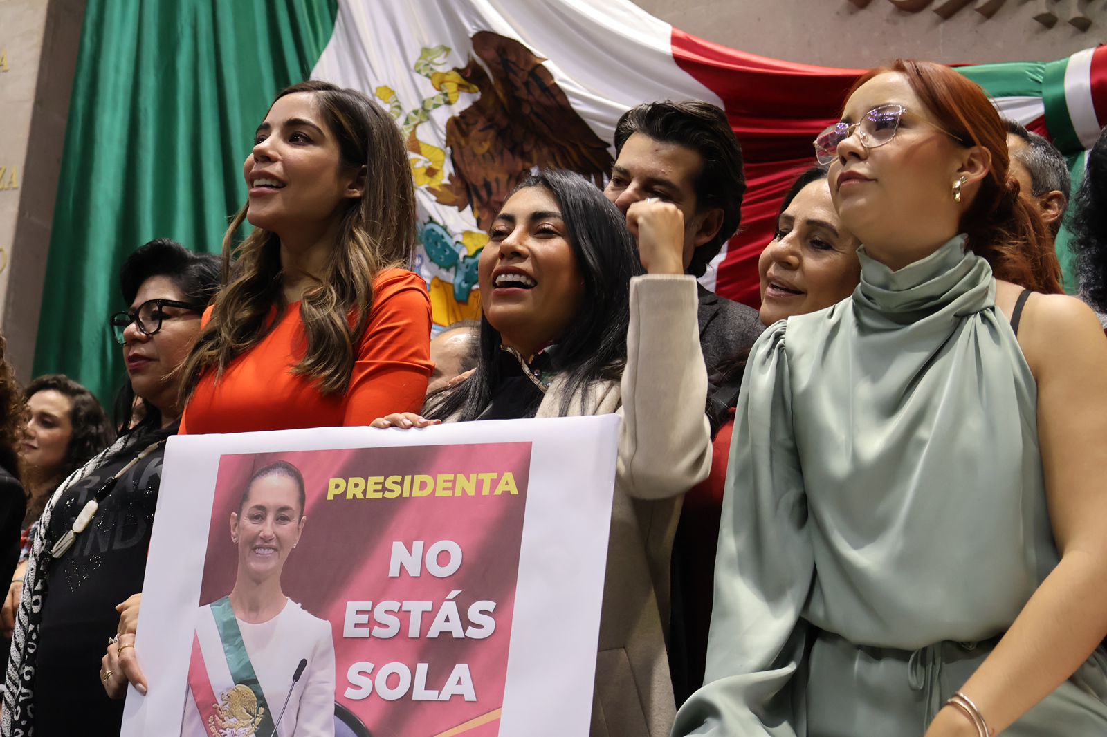 La Diputada Federal poblana durante el pronunciamiento