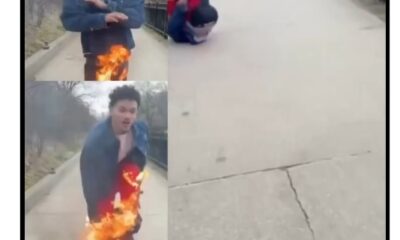 Por no querer invertir en efectos visuales, un cantante terminó envuelto en llamas durante la grabación de su video musical.