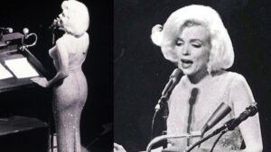 El 19 de mayo de 1962, Marilyn Monroe sorprendió al cantar al presidente Kennedy en un evento multitudinario en Nueva York.
