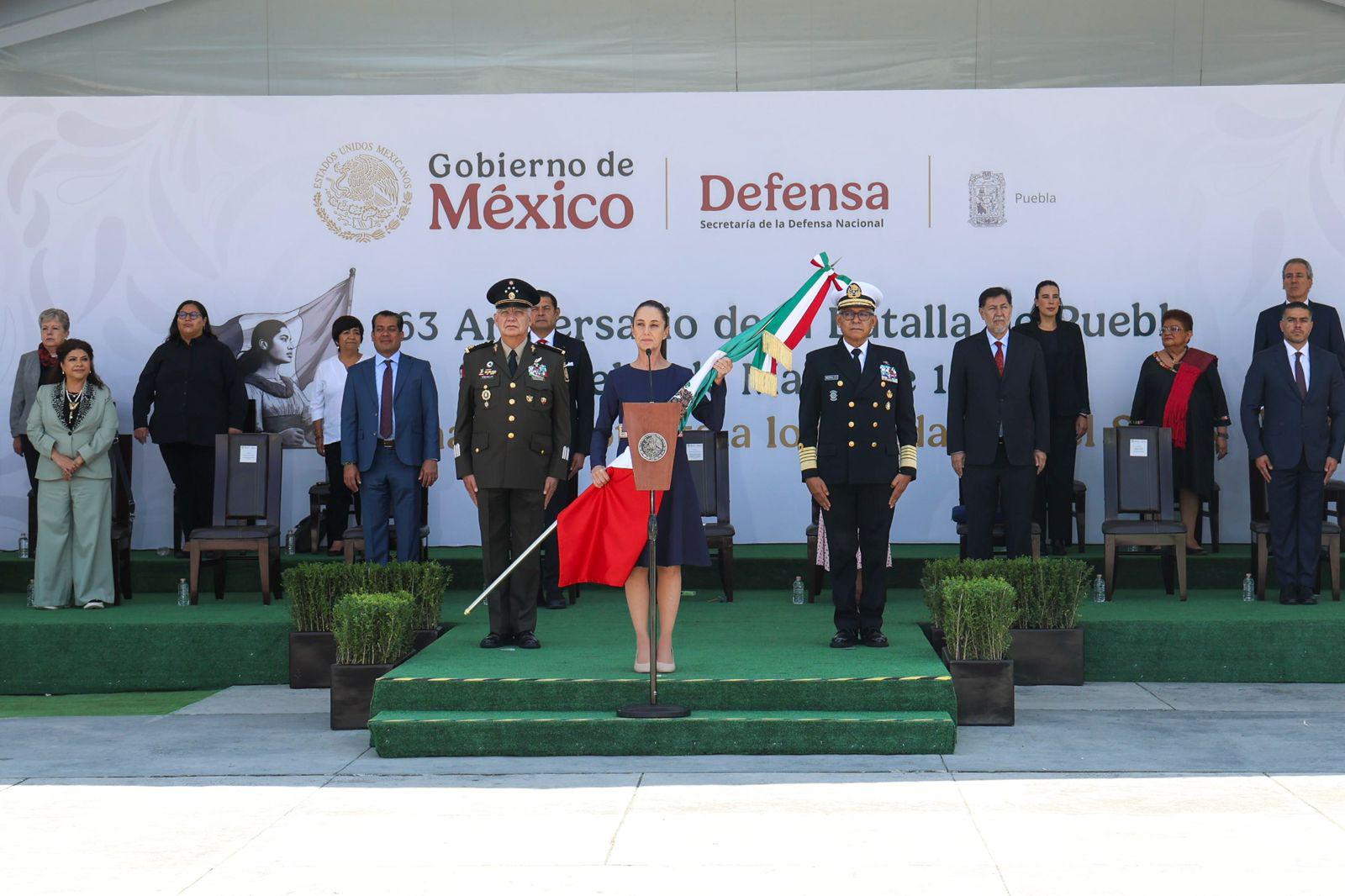 Claudia Sheinbaum honra el 5 de Mayo en Puebla