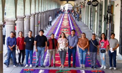 Tonantzin Fernández lidera la creación de la alfombra monumental de Semana Santa en Cholula