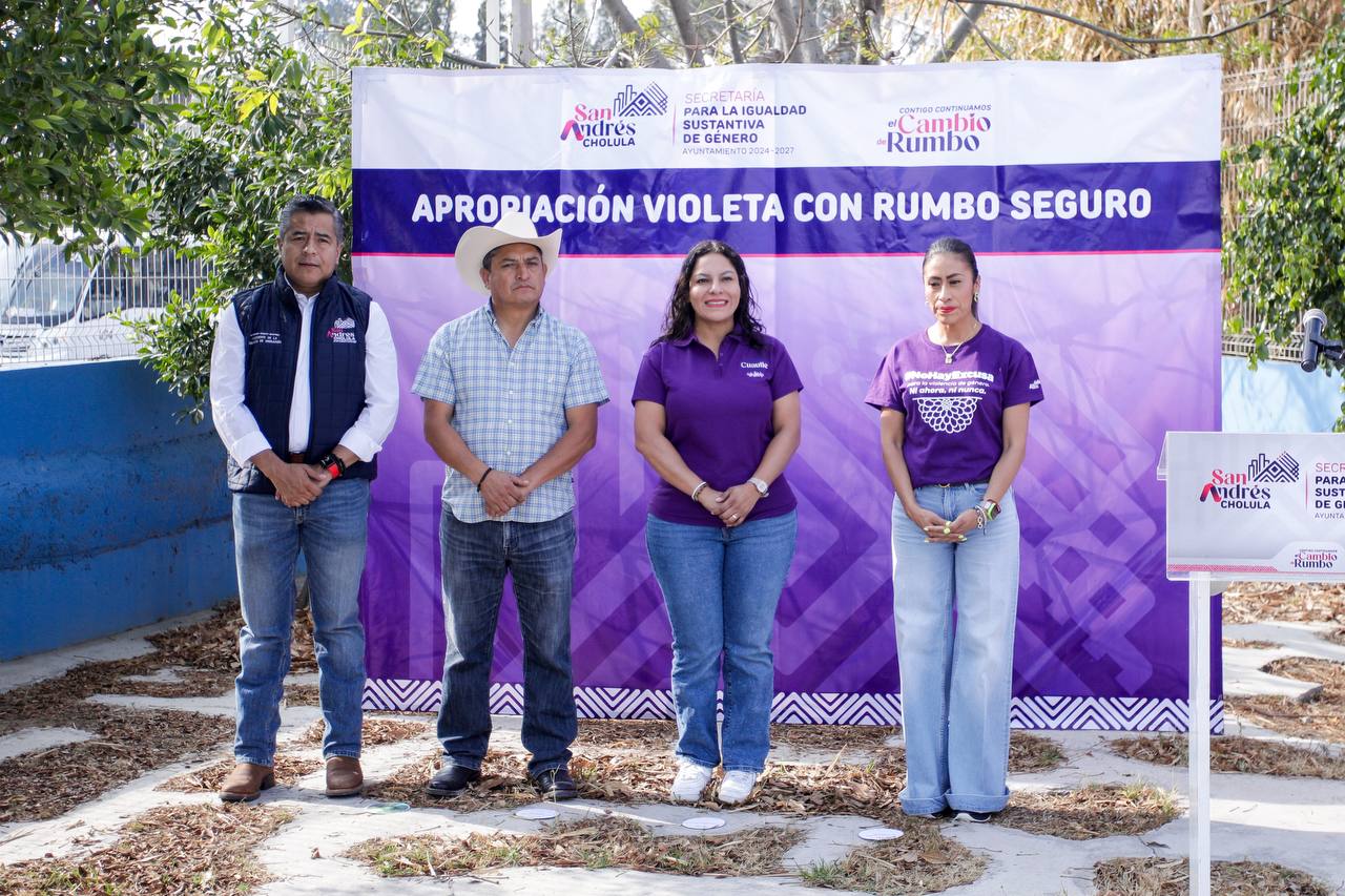 Lupita Cuautle mejora espacios públicos seguros e incluyentes en San Andrés Cholula