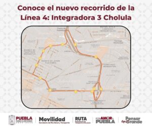 Modifican recorrido de Integradora 3 de Línea 4 a partir del 26 de mayo