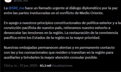 México pide diálogo y paz ante escalada de tensión en Medio Oriente
