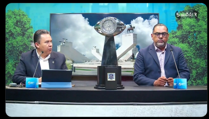 lejandro Jaimes, Comisionado de la @LFA_Mex , y Cuauhtémoc Romero, Presidente de Arcángeles de Puebla, anunciaron que el Tazón México, final de la Liga de Futbol Americano Profesional, se jugará el 12 de julio a las 19:00 horas en el Estadio Olímpico de Puebla.