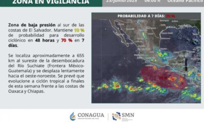 Onda tropical Flossie se aproxima a México con lluvias intensas