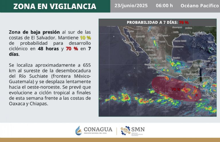 Onda tropical Flossie se aproxima a México con lluvias intensas