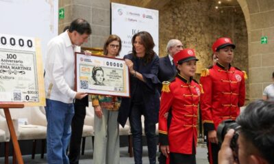 Lotería Nacional y el Senado presentan cachito conmemorativo por los 100 años de Ifigenia Martínez, pionera en economía y política mexicana.