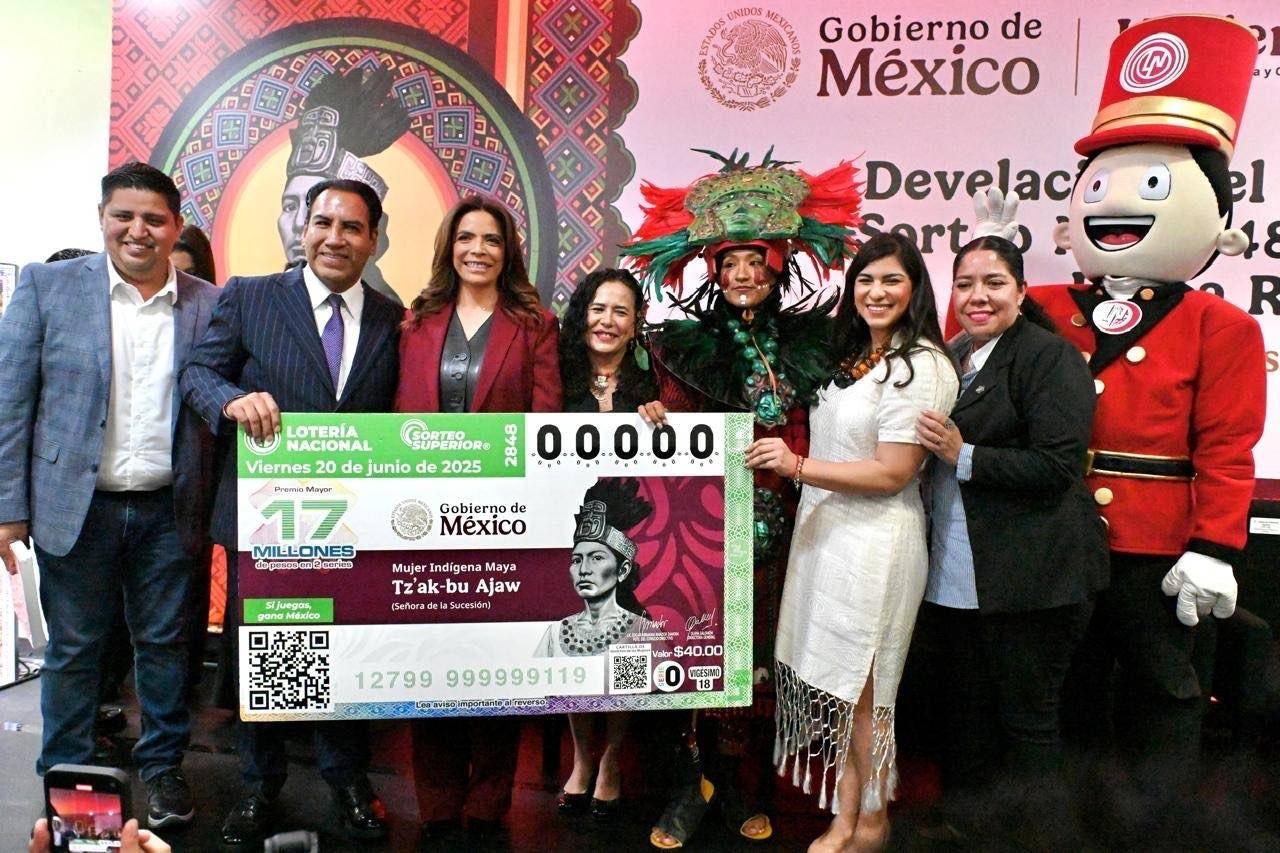 Chiapas y Lotería Nacional rinden homenaje a la Reina Roja con sorteo especial el 20 de junio en Palenque, con premio mayor de 17 millones de pesos.