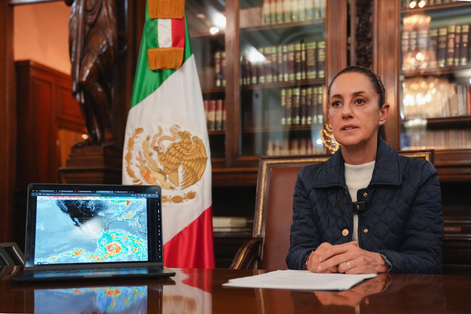 Sheinbaum llama a extremar precauciones por Erick