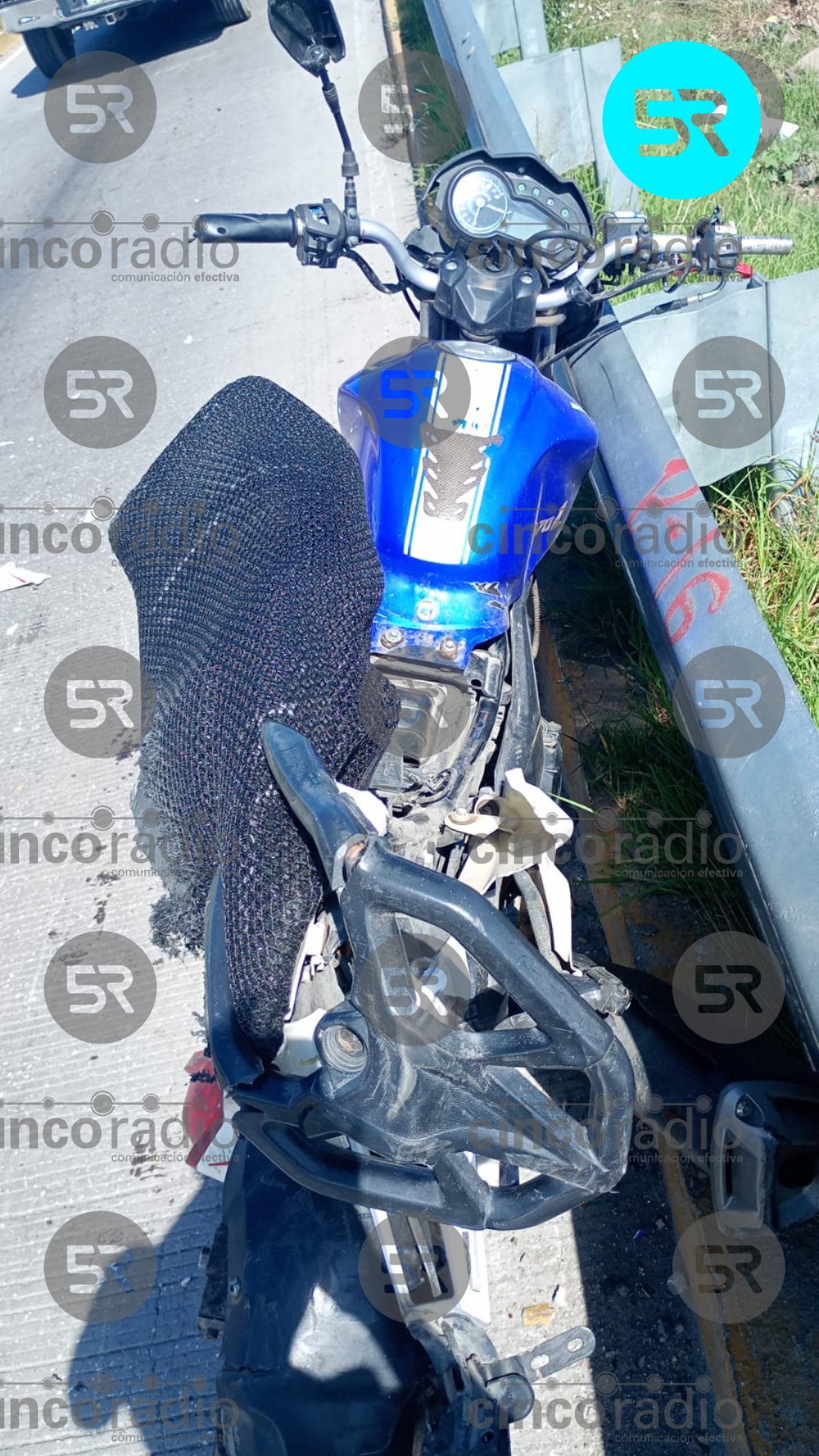 Accidente en autopista México–Puebla deja un motociclista herido
