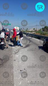 Accidente en autopista México–Puebla deja un motociclista herido