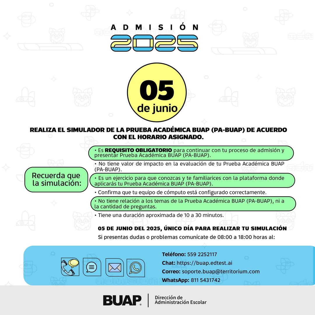 BUAP aplica este 5 de junio simulador obligatorio de admisión