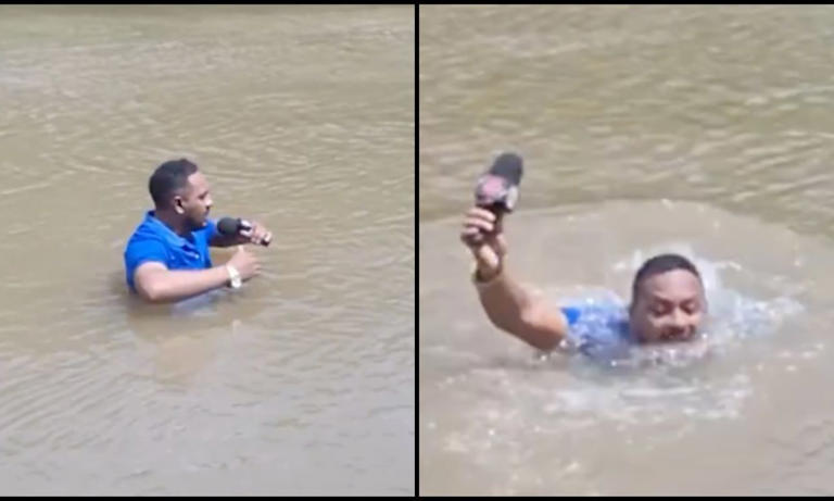 Durante una transmisión en vivo, un reportero brasileño encontró accidentalmente el cuerpo de una niña desaparecida en un río.