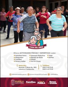La Casa del Abue brinda bienestar y actividades físicas para adultos mayores en Puebla